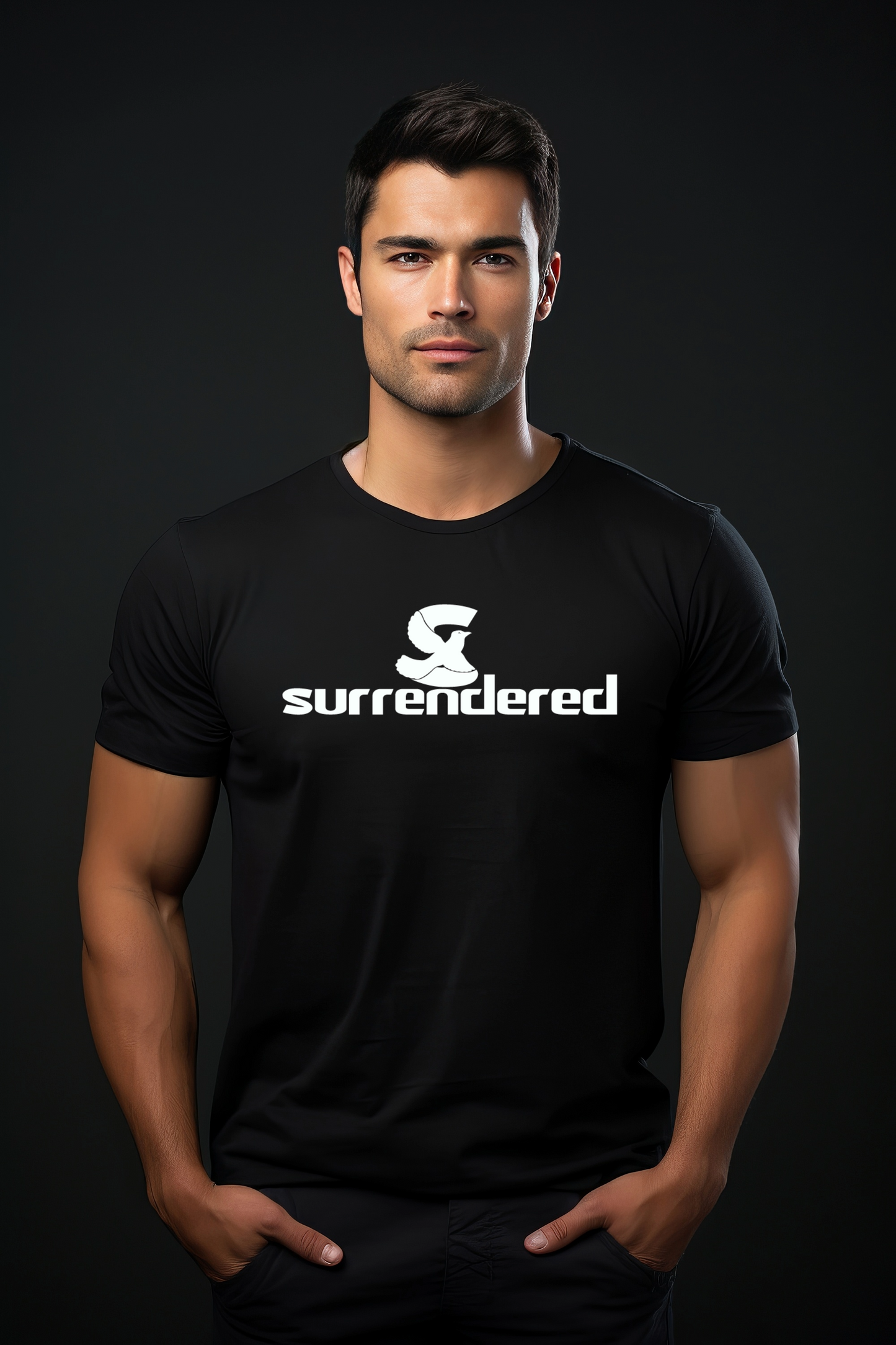 Black T-shirt with White Logo
